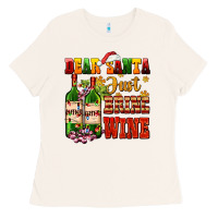 Bone dear santa just bring wine Ladies Tee - AdoDesignShop