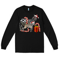 Black Christmas Zebra Baby And Mama Long Sleeve Tee - LillyAllenDesigns