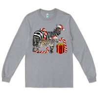 Heather Grey Christmas Zebra Baby And Mama Long Sleeve Tee - LillyAllenDesigns