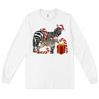 White Christmas Zebra Baby And Mama Long Sleeve Tee - LillyAllenDesigns