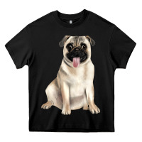 Black pug Heavy Core Tee - JahusDesignShop