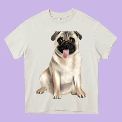 Pug Heavy Core Tee Designed By Jahusdesignshop