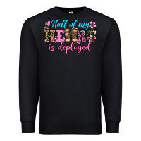 Black half of my haert is deployed olivia Premium Sweatshirt - OliviaCreatesArt