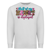 Dove Grey half of my haert is deployed olivia Premium Sweatshirt - OliviaCreatesArt