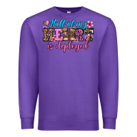 Purple half of my haert is deployed olivia Premium Sweatshirt - OliviaCreatesArt