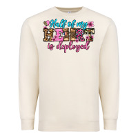Sandshell half of my haert is deployed olivia Premium Sweatshirt - OliviaCreatesArt