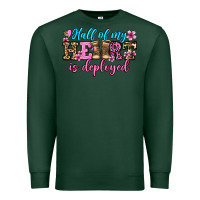 Sports Green half of my haert is deployed olivia Premium Sweatshirt - OliviaCreatesArt