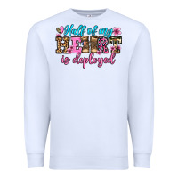 White half of my haert is deployed olivia Premium Sweatshirt - OliviaCreatesArt
