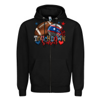 Black Touchdown season American football 4th of july Zipper Hoodie - HowdyJamesFarm