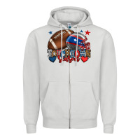 Dove Grey Touchdown season American football 4th of july Zipper Hoodie - HowdyJamesFarm