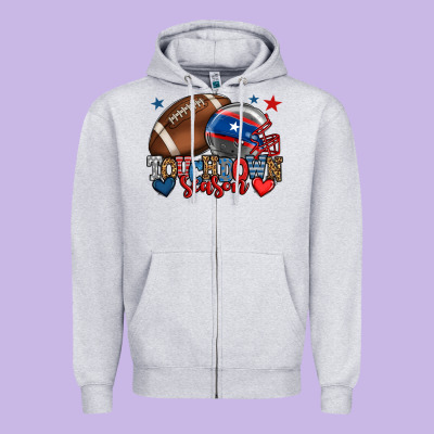 Touchdown Season American Football 4th Of July Zipper Hoodie Designed By Howdyjamesfarm