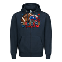 Navy Touchdown season American football 4th of july Zipper Hoodie - HowdyJamesFarm