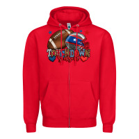 Red Touchdown season American football 4th of july Zipper Hoodie - HowdyJamesFarm
