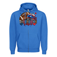 True Royal Touchdown season American football 4th of july Zipper Hoodie - HowdyJamesFarm