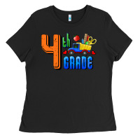 Black Fourth Grade Ladies Tee - RanaPortraitStore