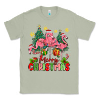Matcha merry christmas flamingos Classic Tee - MaliasSmallBusiness