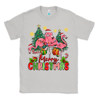 Moon Dust merry christmas flamingos Classic Tee - MaliasSmallBusiness
