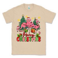 Mushroom merry christmas flamingos Classic Tee - MaliasSmallBusiness