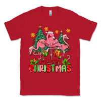 Red merry christmas flamingos Classic Tee - MaliasSmallBusiness