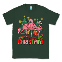 Sports Green merry christmas flamingos Classic Tee - MaliasSmallBusiness