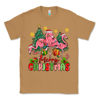 Toasted Coconut merry christmas flamingos Classic Tee - MaliasSmallBusiness
