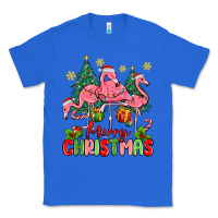 True Royal merry christmas flamingos Classic Tee - MaliasSmallBusiness