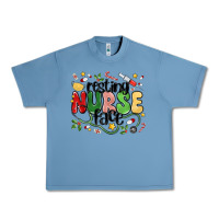 Pebble Blue resting nurse face Urban Heavy Tee - MaliasSmallBusiness