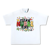 White resting nurse face Urban Heavy Tee - MaliasSmallBusiness