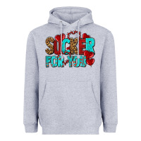 Heather Grey sucker for you olivia Heavyweight Hoodie - OliviaCreatesArt