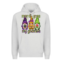 Dove Grey Mardi Gras with my gnomies Premium Hoodie - HowdyJamesFarm
