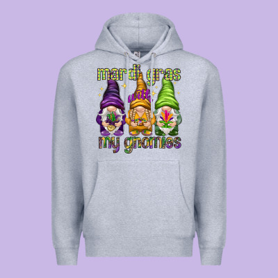Mardi Gras With My Gnomies Premium Hoodie Designed By Howdyjamesfarm