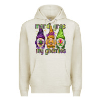 Oatmeal Heather Mardi Gras with my gnomies Premium Hoodie - HowdyJamesFarm