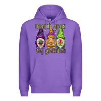 Purple Mardi Gras with my gnomies Premium Hoodie - HowdyJamesFarm
