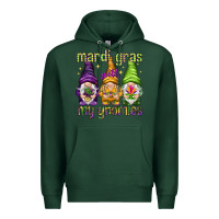 Sports Green Mardi Gras with my gnomies Premium Hoodie - HowdyJamesFarm
