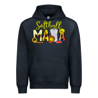 Navy Softball Mama Urban Hoodie - CowhideDigitalArt