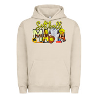 Pigment French Oak Softball Mama Urban Hoodie - CowhideDigitalArt