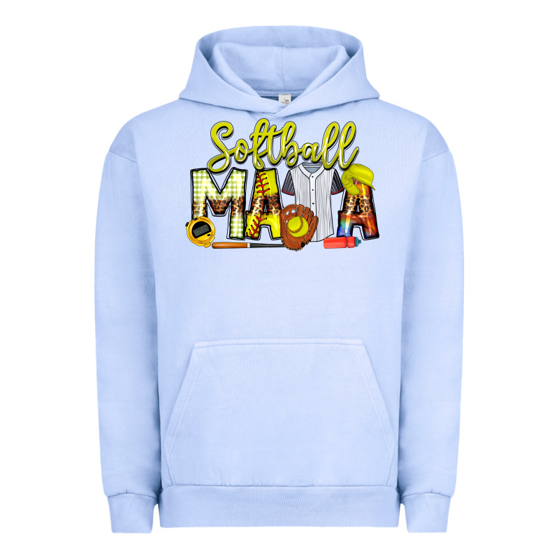 Softball Mama Urban Hoodie by CowhideDigitalArt | Teevron