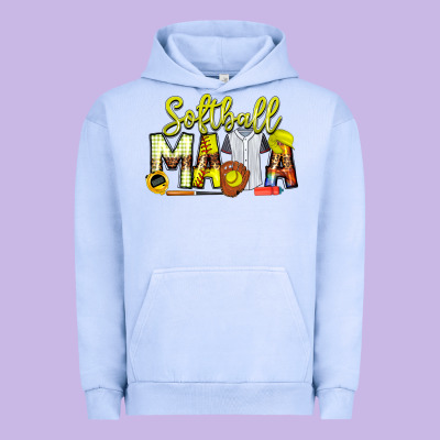 Softball Mama Urban Hoodie Designed By Cowhidedigitalart