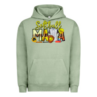 Pigment Oil Green Softball Mama Urban Hoodie - CowhideDigitalArt