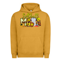 Pigment Peanut Butter Softball Mama Urban Hoodie - CowhideDigitalArt