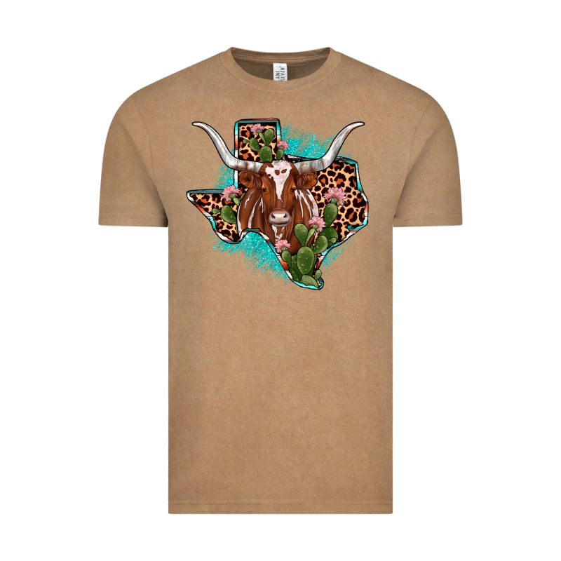 Texas Longhorn Texas Map Vintage Tee by JahusDesignShop | Teevron