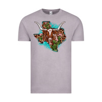 Vintage Zinc texas longhorn texas map Vintage Tee - JahusDesignShop