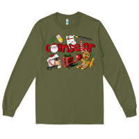 Army Green Counselor Christmas Long Sleeve Tee - LillyAllenDesigns