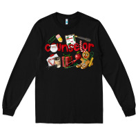 Black Counselor Christmas Long Sleeve Tee - LillyAllenDesigns