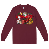 Burgundy Counselor Christmas Long Sleeve Tee - LillyAllenDesigns
