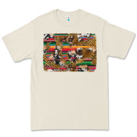 Bone western serape cowhide and leopard background Premium Tee - Artiststas
