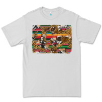 Dove Grey western serape cowhide and leopard background Premium Tee - Artiststas