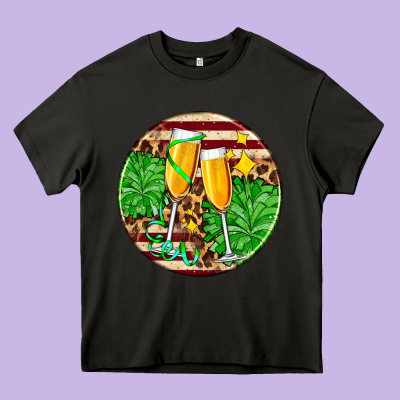 Christmas Champagnes Heavy Core Tee Designed By Adodesignshop