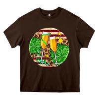 Chocolate Brown Christmas champagnes Heavy Core Tee - AdoDesignShop