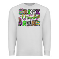 Dove Grey drink drank drunk mardi gras olivia Premium Sweatshirt - OliviaCreatesArt